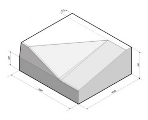 Inrit links 10/20x45x50cm grijs A. van Elk BV